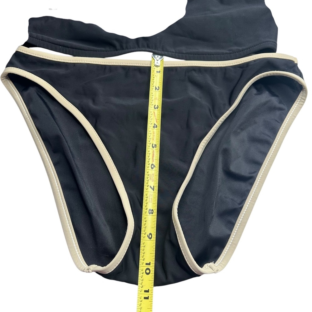NWT new Calvin Klein Black Bikini Set w/ Cream Trim Y2K 2000s - Picture 3 of 6